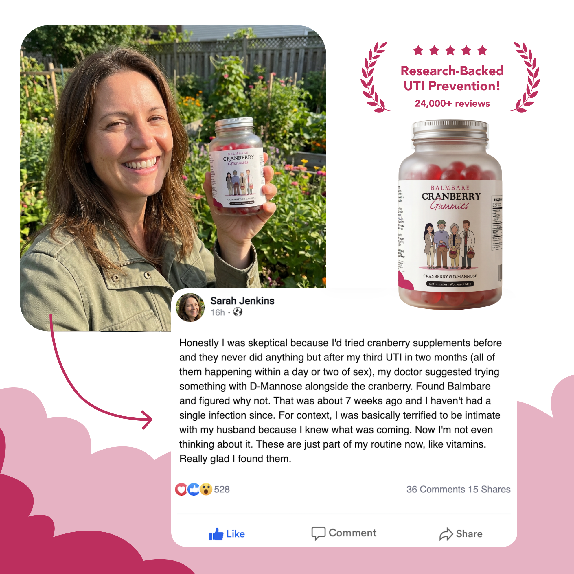 40oz insulated mug with a phone holder and free gifts included sign.