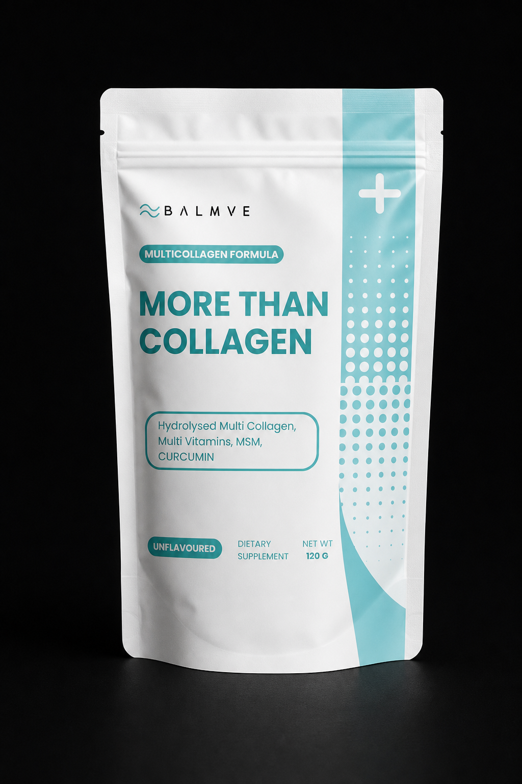 BALMVE More Than Collagen unflavoured pouch detail