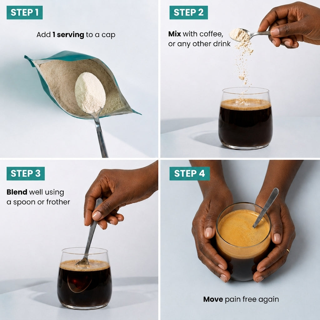 How to mix BALMVE More Than Collagen into a daily drink